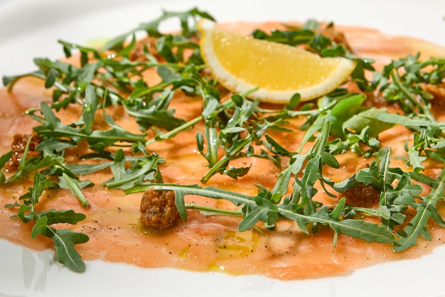 Salmon carpaccio
